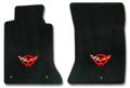 C5 Front Mats (Pair) - Black with Red Logo