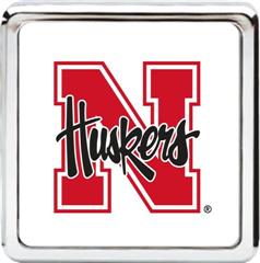 Collegiate Die Cast Chrome Hitch Cover (Nebraska)