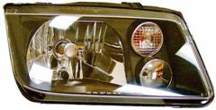 99-05 Volkswagen Jetta, Black Head Lamp with Fog Lamp