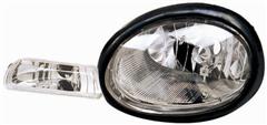 00-02 Dodge Neon, Black Head Lamp