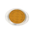Oval Reflector With Aluminum Housing, Amber