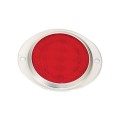 Oval Reflector With Aluminum Housing, Red