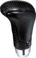 Manual Shift Knob, Black Leather w/ Carbon Fiber (Tall)