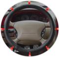 Black Fabric Steering Wheel Cover with Red LED's
