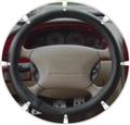 Black Fabric Steering Wheel Cover with White LED's
