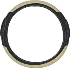 Tan and Black Steering wheel cover